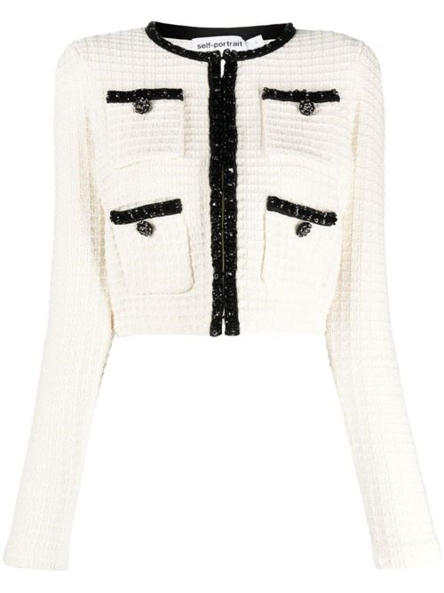 Knit cardigan SELF PORTRAIT | RS24133JCREAM